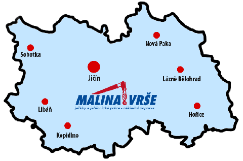 Působnost Malina Vrše v oblasti Jičínska